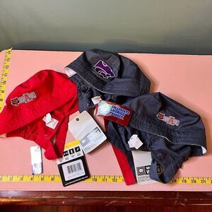 NEW 3pc Scrub Hats Caps Collegiate Licensed Product Wonder Work Stretch Comfort
